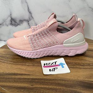 Nike React Phantom Run Flyknit 2 Women's Size 10 Pink Running Shoes. Sneakers